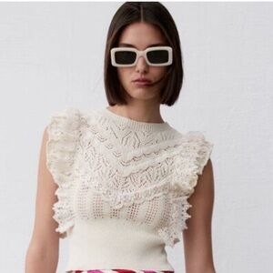 NWT Zara Sleveless Sweater Top - Size: S
